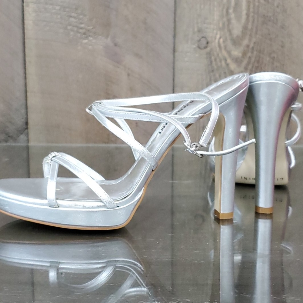 Gianni bini silver and rhinestone heels - Picture 6 of 7
